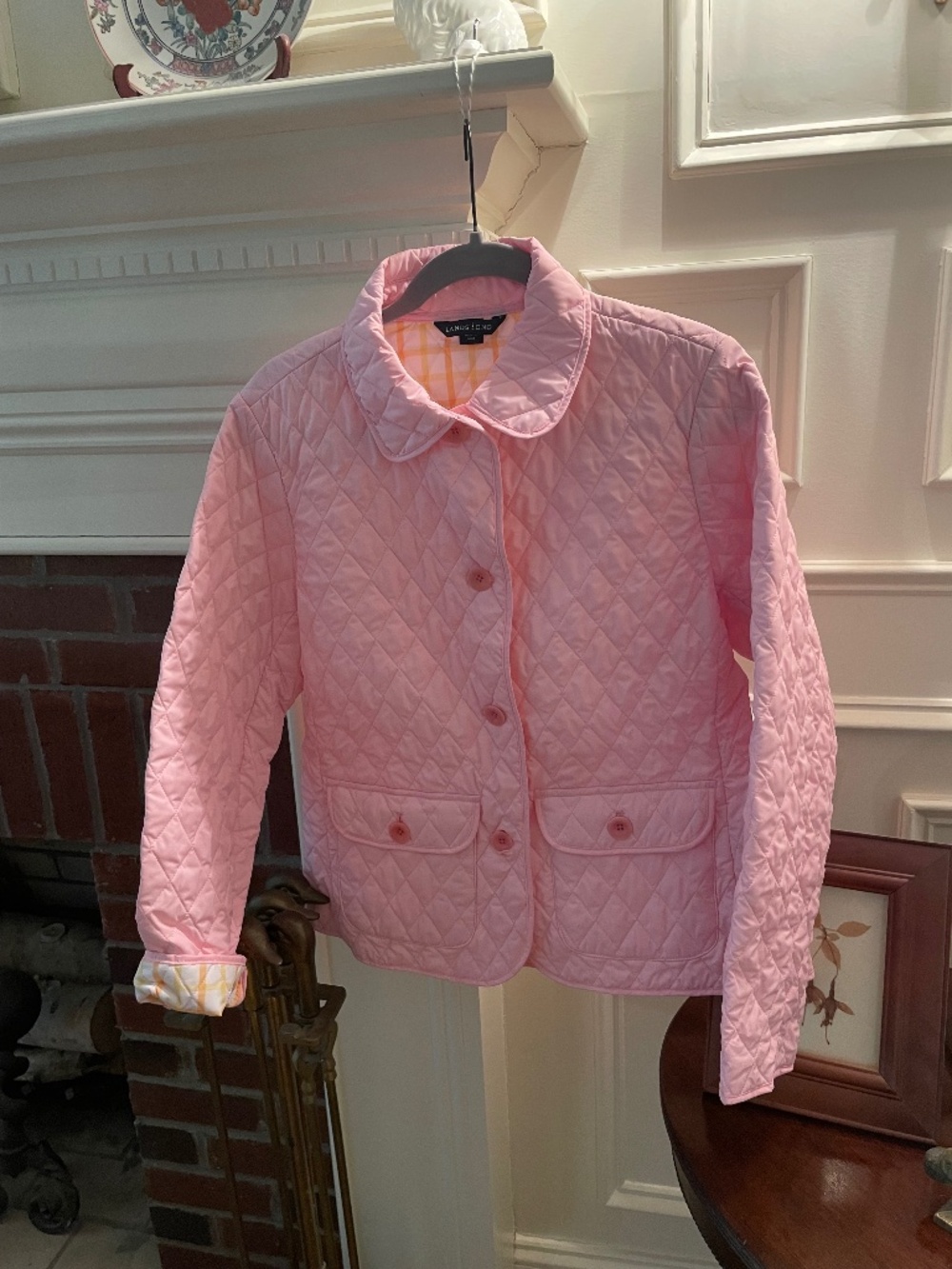 Lands Ends Lightweight Womens Pink Quilted Jacket